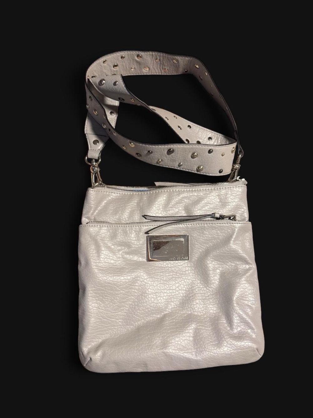 Juicy Couture Light Grey Crossbody with Studded Strap